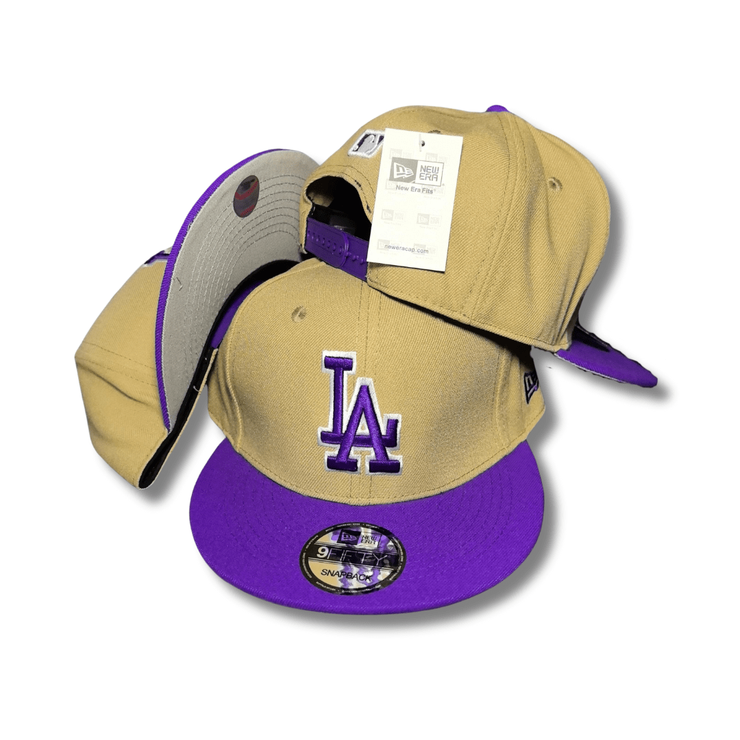 Los Angeles Gorra Dodgers Beige and Purple New Era 9Fifty - Snapback Cap