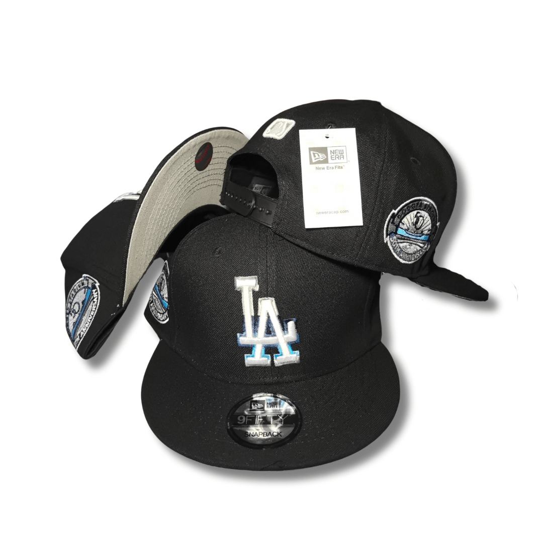 Men's Black Los Angeles New Era Dodgers Raceway 59FIFTY - Snapback Cap