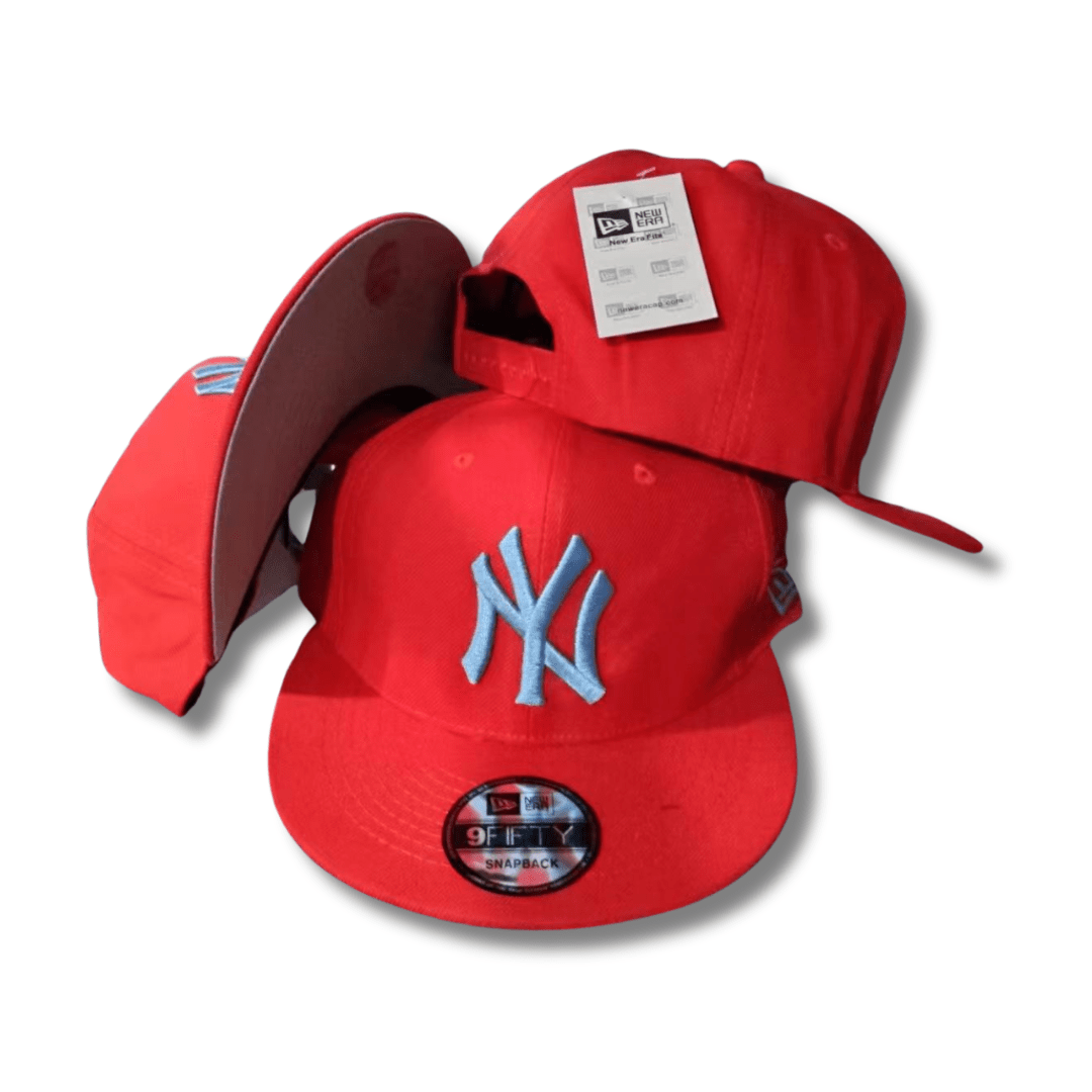 New York Yankees Red Sky Blue Logo – Snapback Cap