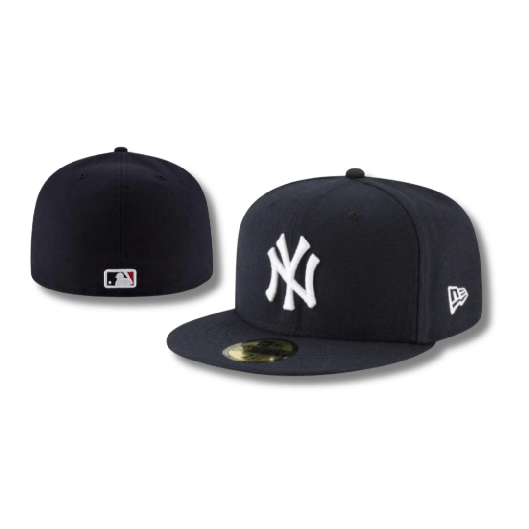 New York Yankees Navy Blue Fitted Cap with MLB Logo