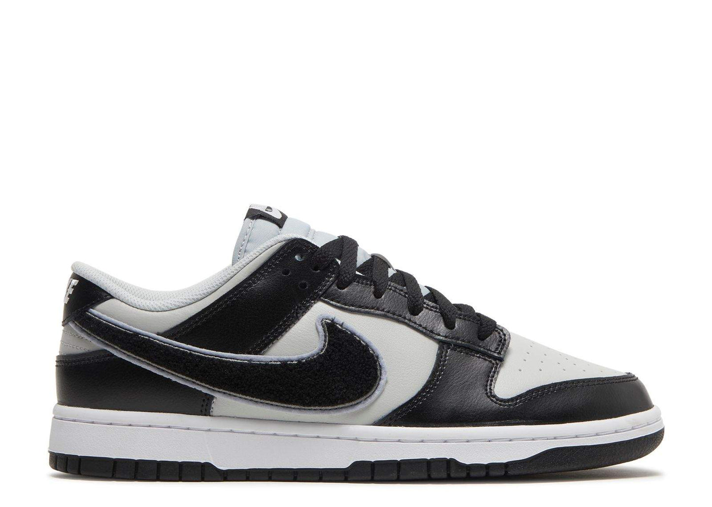 Nike Dunk Low ‘Chenille Swoosh – Black Grey Fog’ Unfading Sneaker