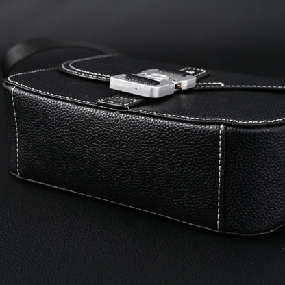 Dior Saddle Crossbody Bag – Black Grained Calfskin with Silver-Tone Hardware