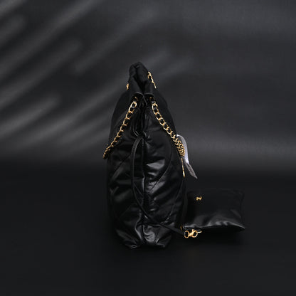 Chanel 19 Flap Bag – Black Quilted Lambskin with Gold & Ruthenium Hardware