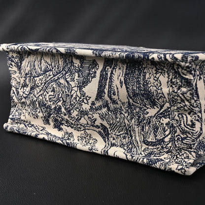 Dior Book Tote Bag – Blue Toile de Jouy Embroidery