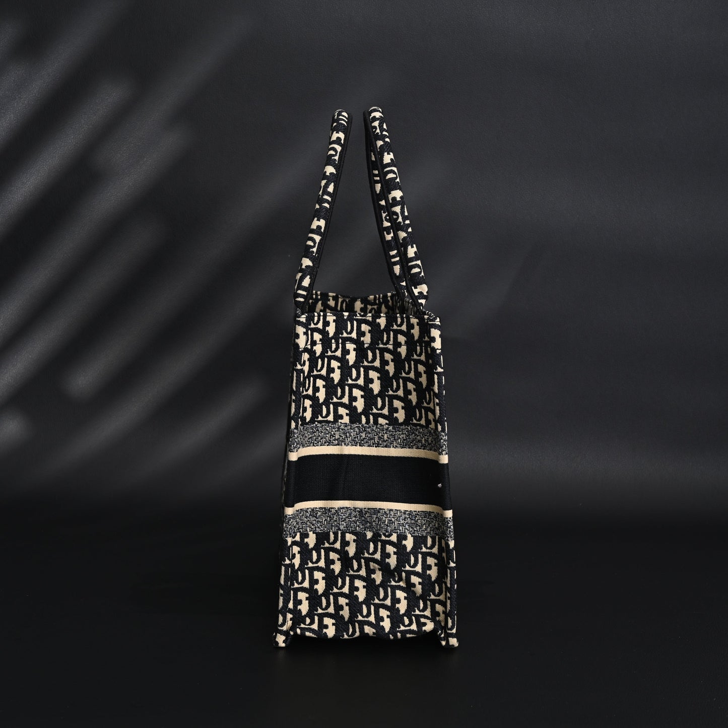 Christian Dior Medium Book Tote – Black Oblique Embroidery