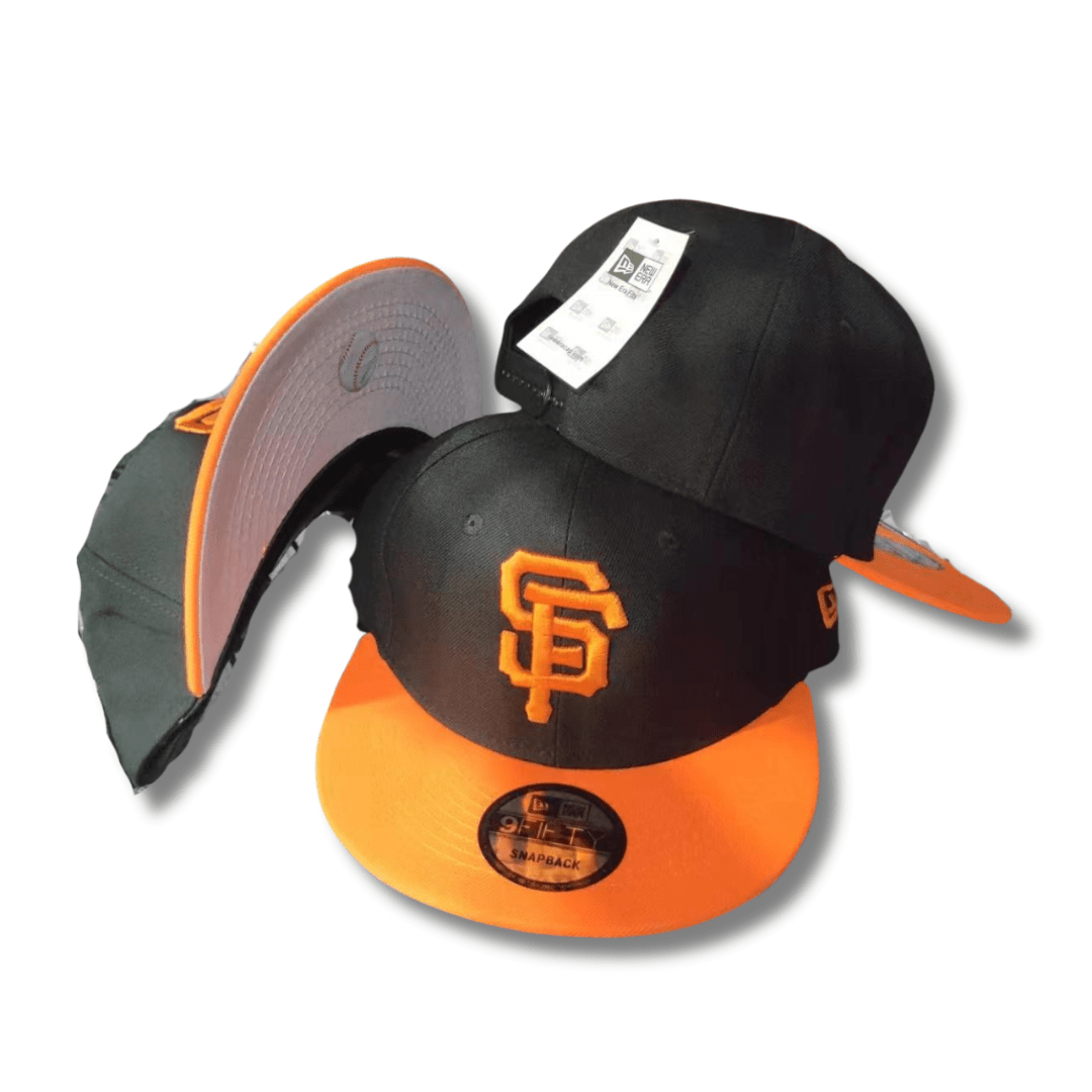 San Francisco  Logo with Two-Tone Design Black and Orange – Snapback Cap