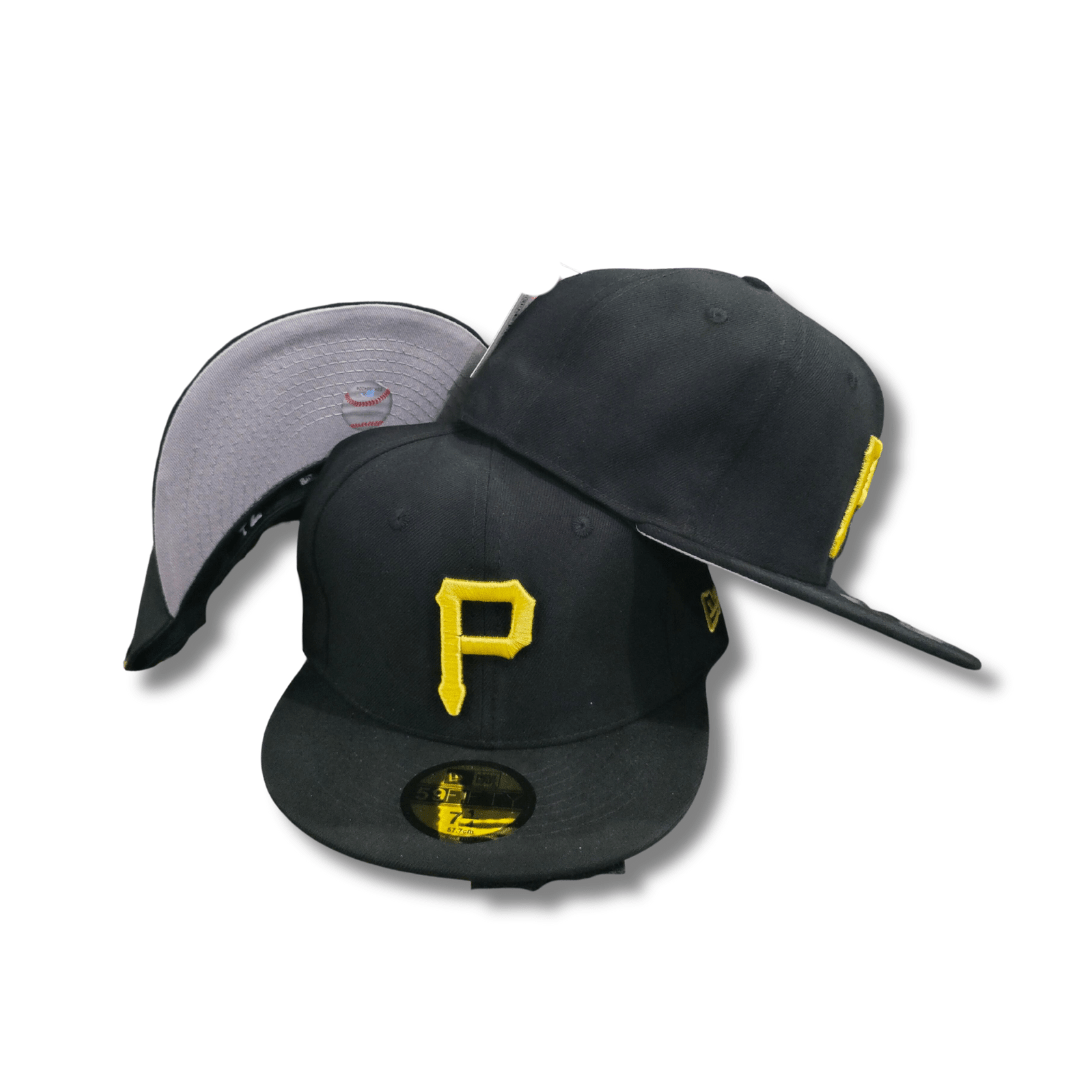 Pittsburgh Pirates with Classic Yellow Logo Black – Snapback Cap