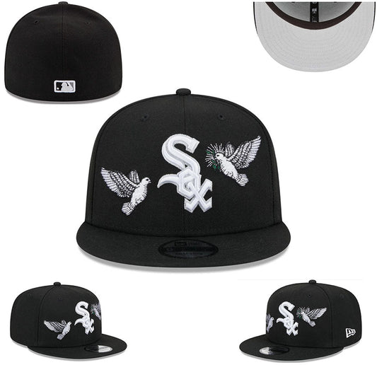 Chicago White Sox Black Fitted Cap with Dove Embroidery