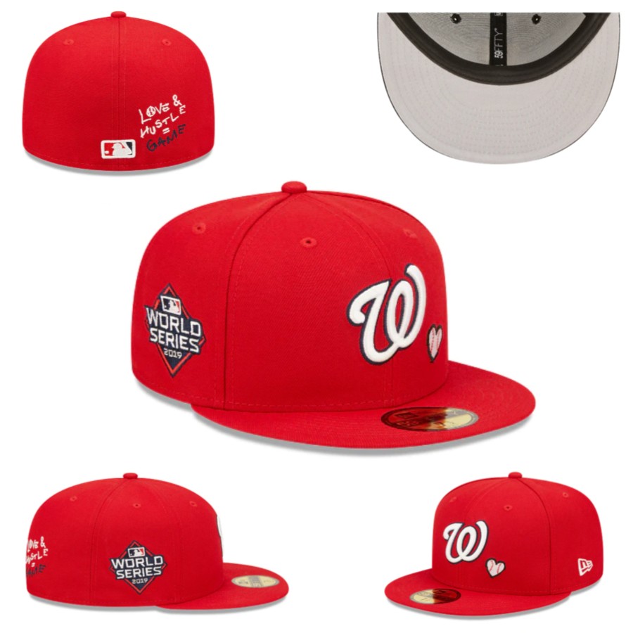 Washington Nationals Hat, World Series Cap, Red Fitted Hat, MLB Team Hat, Nationals Baseball Hat